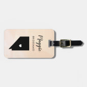 ネバダ地図ラゲッジタグ、ウェディングパーティーへようこそ ラゲッジタグ (正面横)