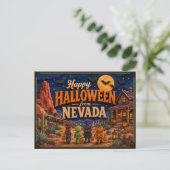 ネバダ州のこどもたちからハッピーハロウィン ポストカード (スタンド正面)