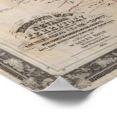 ネバダ州のドグロートの地図 ポスター (角)