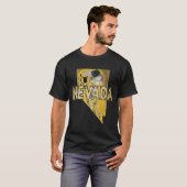 ネバダ州の地図とテキスト Tシャツ (正面フル)