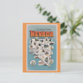 ネバダ州の地図 ポストカード (スタンド正面)