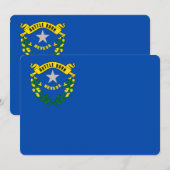 ネバダ州の旗がデザインされた愛国的な招待状 招待状 (正面/裏面)