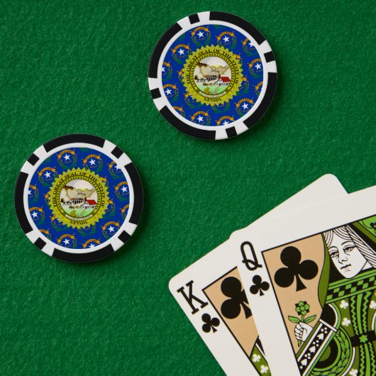 ネバダ州の旗とシール、ネバダ州 ポーカーチップ (ポーカーテーブル (ダブル))