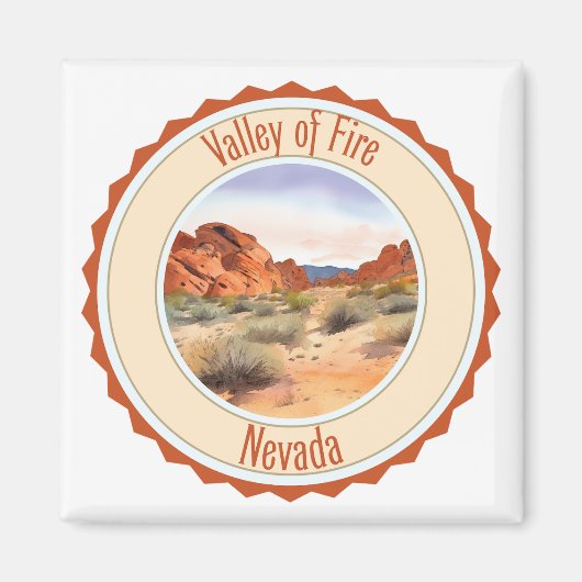 ネバダ州の火災の谷 マグネット (正面)