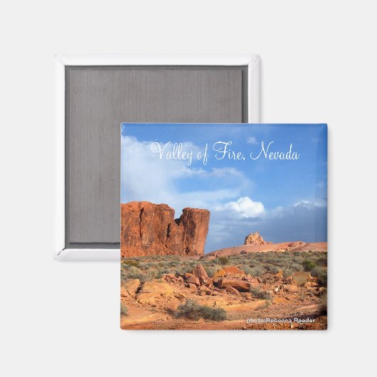 ネバダ州の火災の谷 マグネット (正面/裏面)