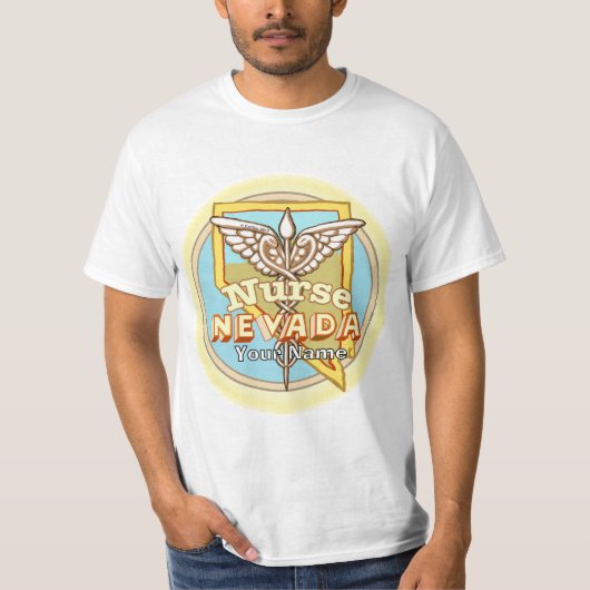 ネバダ州の看護師カドゥケウス Tシャツ (正面)