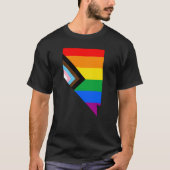 ネバダ州の誇り LGBTQ プログレスプライド Tシャツ (正面)