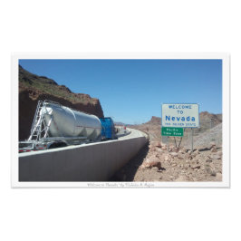 ネバダ州へようこそ"ネバダ州標識 フォトプリント           