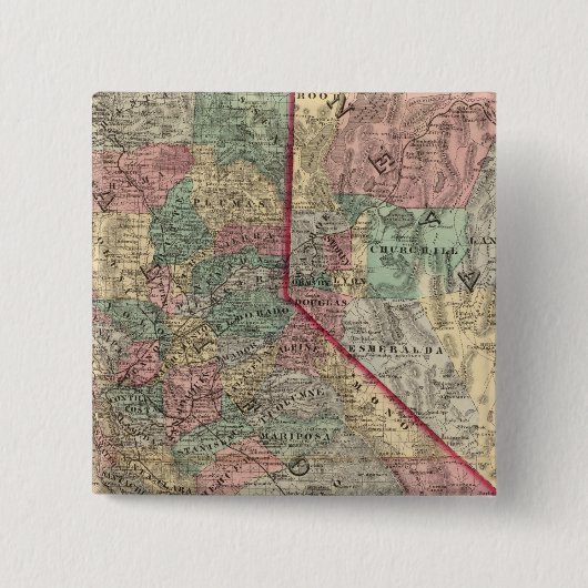 ネバダ州カリフォルニア 缶バッジ (正面)