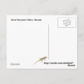 ネバダ州サンドマウンテンファロン ポストカード (裏面)