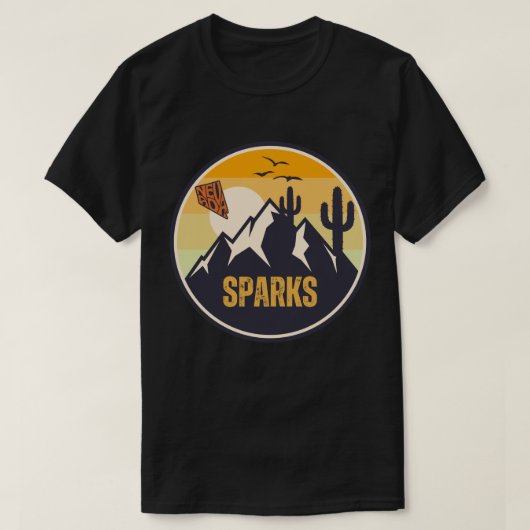 ネバダ州スパークス Tシャツ (デザイン正面)