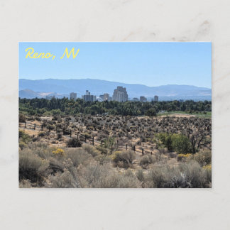 ネバダ州ダウンタウンレノの景色 ポストカード