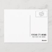 ネバダ州バージニアシティ ポストカード (裏面)