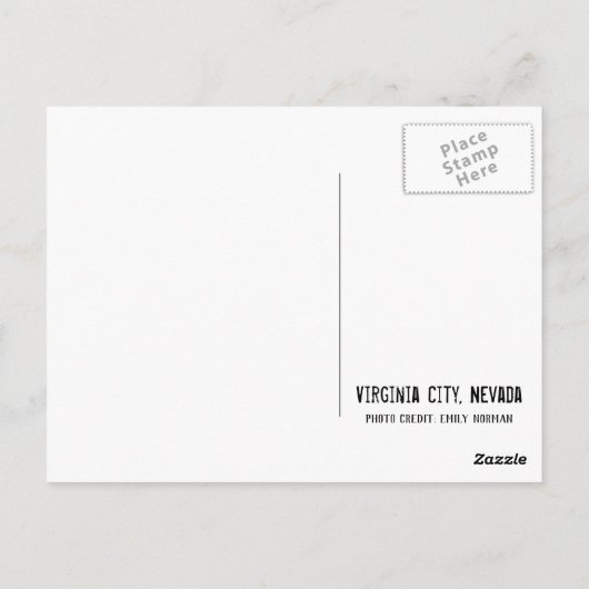 ネバダ州バージニアシティ ポストカード (裏面)