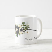 ネバダ州パーソナライズされたホームシティ素朴フローラ コーヒーマグカップ (正面右)