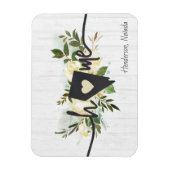 ネバダ州パーソナライズされたホームシティ素朴フローラ マグネット (縦)