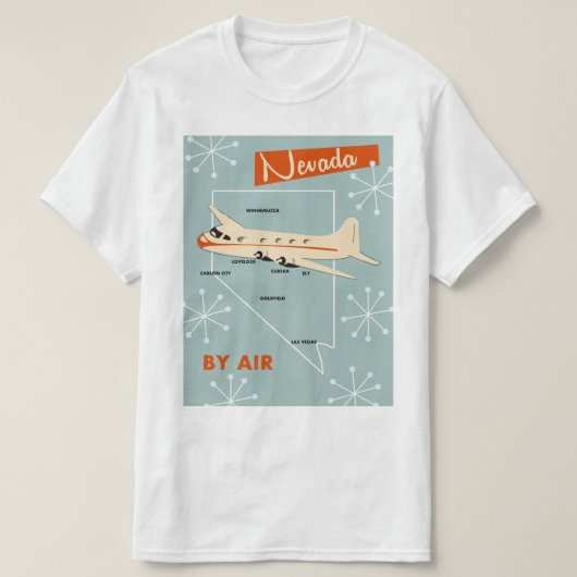 ネバダ州ビンテージ旅行ポスター Tシャツ (デザイン正面)