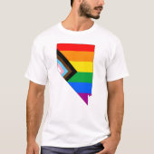 ネバダ州プライド LGBTQ プログレスプライド Tシャツ (正面)
