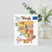 ネバダ州マップ(観光客先) ポストカード (スタンド正面)