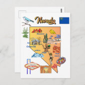 ネバダ州マップ(観光客先) ポストカード (正面/裏面)