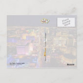 ネバダ州ラスベガスの夜 – 空中表示 ポストカード (裏面)