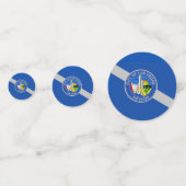 ネバダ州ラスベガスシティ州旗を持つテーブル紙吹雪 コンフェッティ (裏面)