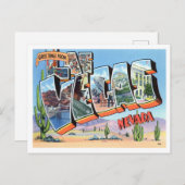 ネバダ州ラスベガスヴィンテージビッグ文字はがき ポストカード (正面/裏面)