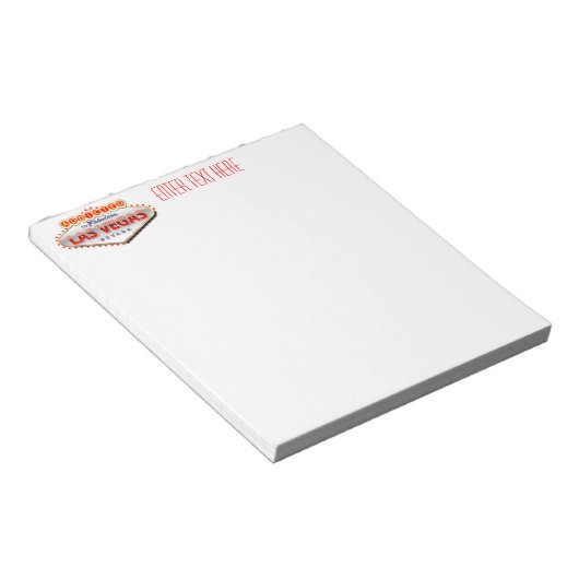 ネバダ州ラスベガス中毒おもしろい徴候 ノートパッド (アングル)