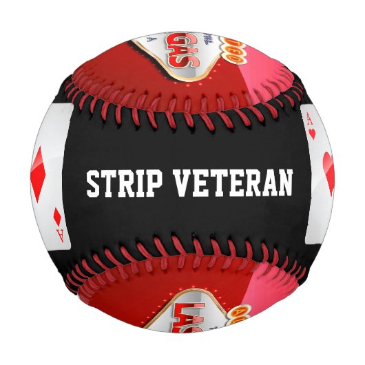 ネバダ州ラスベガス中毒おもしろい徴候 野球ボール (裏面)