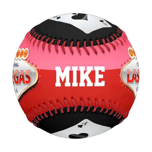 ネバダ州ラスベガス中毒おもしろい徴候 野球ボール (正面)