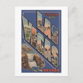 ネバダ州ラスベガス – ラージレターシーン ポストカード (正面)