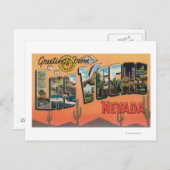 ネバダ州ラスベガス – ラージレターシーン ポストカード (正面/裏面)
