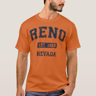 ネバダ州リノ Nv ビンテージ アスレチック スポーツ デザイン ヴィンテージ Tシャツ