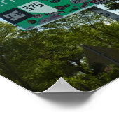 ネバダ州レイチェルの地球外高速道路標識 ポスター (角)