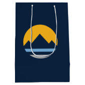 ネバダ州レノの新国旗 ミディアムペーパーバッグ (裏面)