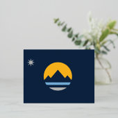 ネバダ州レノの新国旗 箔シーズンポストカード (立ち正面)