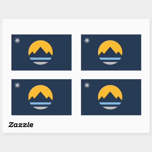 ネバダ州レノの新国旗 長方形シール (シート)