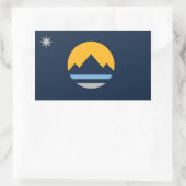 ネバダ州レノの新国旗 長方形シール (バッグ)