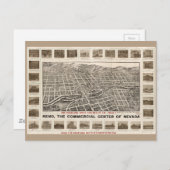 ネバダ州レノの空中景色（1907年） ポストカード (正面/裏面)