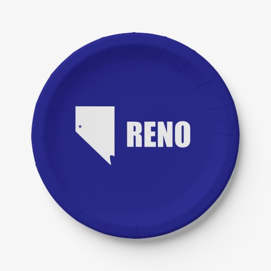 ネバダ州レノ国旗紙プレート ペーパープレート (正面)