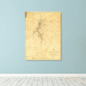 ネバダ州ワスホ地区の概要地図 キャンバスプリント (インサイチュ (ウッドフロア))