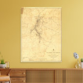 ネバダ州ワスホ地区の概要地図 キャンバスプリント (インサイチュ (リビング))