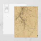 ネバダ州ワスホ地区の概要地図 ポストカード (正面/裏面)