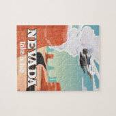 ネバダ州ヴィンテージ旅行ポスター ジグソーパズル (横)