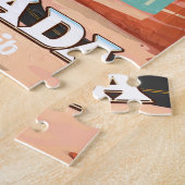 ネバダ州ヴィンテージ旅行ポスター ジグソーパズル (側面)