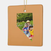 ネバダ州写真の挿入と町名 セラミックオーナメント (左)