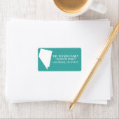 ネバダ州差出人住所ラベル-ターコイズ ラベル (インサイチュ)