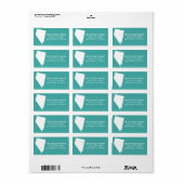 ネバダ州差出人住所ラベル-ターコイズ ラベル (フルシート)