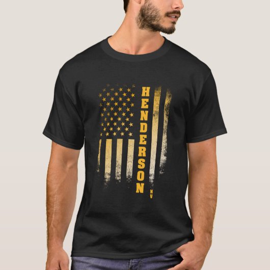 ネバダ州愛国心のある米国国旗 Tシャツ (正面)