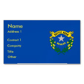 ネバダ州旗を持つ名刺マグネット マグネット名刺 (正面)